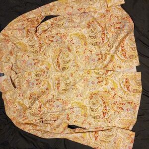 Paisley Print Button-Up Shirt